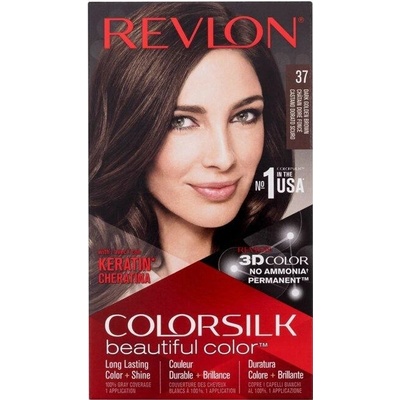 Revlon Colorsilk Beautiful Color Farba na vlasy Farbené vlasy 37 dark golden brown 59,1 ml