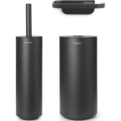 Brabantia Аксесоари за баня MindSet стоманени черни 3 части (303906)