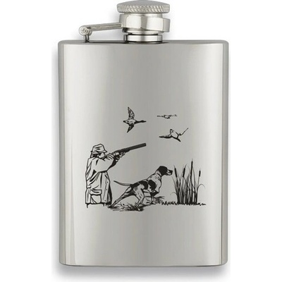 Ploskačka Albainox Barbaric 8 Oz. s motívom poľovníka