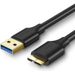 UGREEN Кабел USB 3.0 USB-A към Micro B USB 3.0, 5 Gbps, M/M, 2 m, черен 10843 (10843)