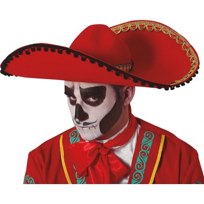 Guirca Klobúk Mexický červený