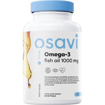 Osavi Omega-3 Fish Oil, 1000 mg, lemon, 60 гел капсули, Osavi