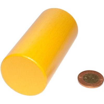 DrKO Dřevěný válec 10 cm 1ks žlutá