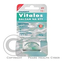 Vitalos balzam na pery vitamínový UV+15 Neutral 4,5 g