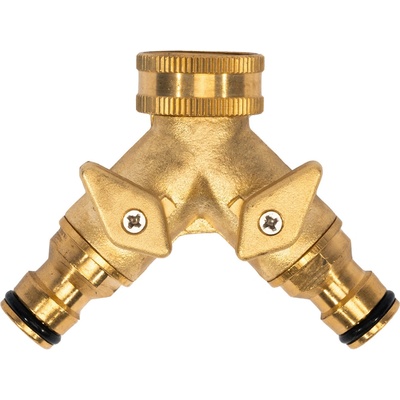 XTline SB3030 Rozdvojka 3/4" s ventily pro 2 rychlospojky mosaz