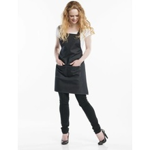 Chaud Devant Kuchařská džínová zástěra Fusion Black Denim Black
