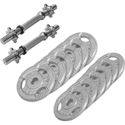 Gorilla Sports liatinový jednoručný nakladací grip set 27,5 kg (6x2,5 6x1,25 kg) 30/31 mm