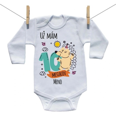 Boodyy Body s dlhým rukávom Už mám 10 mesiacov so zvieratkom