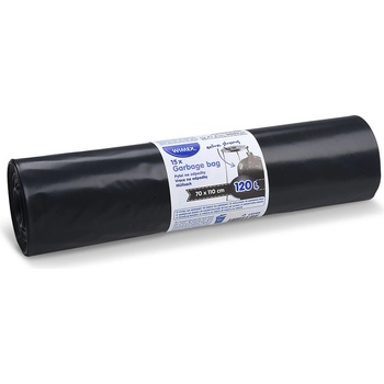 Wimex Pytle černé LDPE 120l 15ks - role 10 rolí v kartonu 100µm 69799