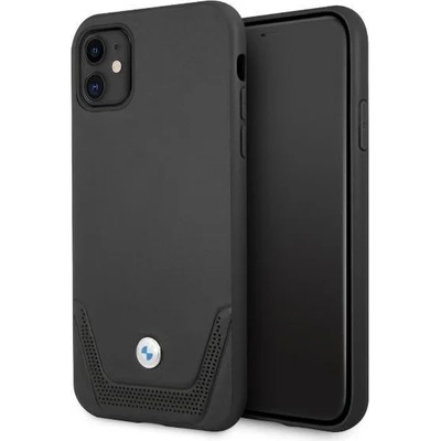 BMW Калъф BMW BMHCN61RSWPK Leather Perforate, за Apple iPhone 11, черен (BMW000383)
