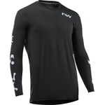 Northwave Мъжка фланелка с къс ръкав за колоездене Northwave Xtrail Jersey Long Sleeve Cycling jersey - Black / Ice Grey - размер 3XL (056-3994-0117)
