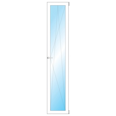 OKNA HNED Plastové okno 46x205 cm bílé otevíravé a sklopné pravé