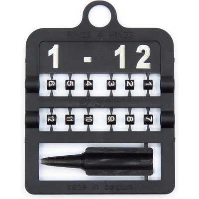 E-Z Split Ring Kroužky číselné, 2,5 mm/ černé 1-12