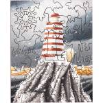 PIECEZZ Дървен пъзел Piecezz, 40 pieces - Морски фар (P1316)