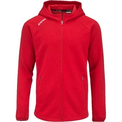 CCM mikina CCM Locker Room Full Zip Hoodie 2022 SR Senior červená