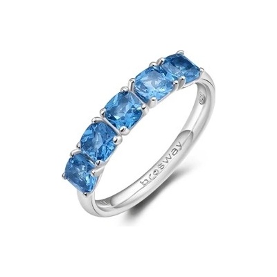 Brosway Fancy Stříbrný prsten s modrými zirkony Freedom Blue FFB14
