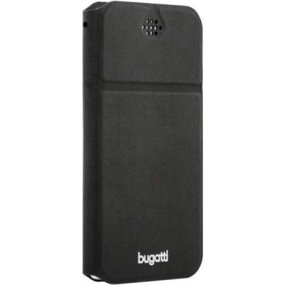 Bugatti Universal Book Case Lugano Size L - универсален кожен калъф за смартфони от 5.1 до 6 инча (черен)