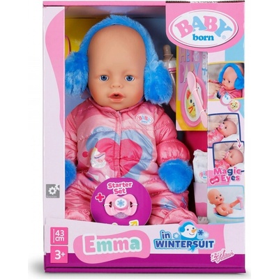 Bábika BABY born Emma v zimnej kombinéze 43 cm