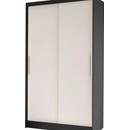 Kapol Costa II 100 cm s posuvnými dveřmi bez zrcadla Stěny bílá / černá