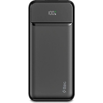 Ttec Портативна батерия ttec - ReCharger LCD, 10000 mAh, черна (8694470004655)