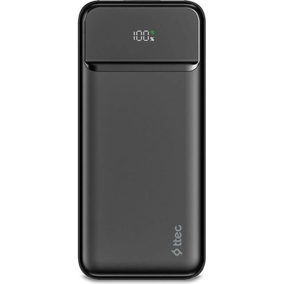 Ttec Портативна батерия ttec - ReCharger LCD, 10000 mAh, черна (8694470004655)