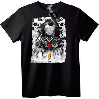 NOONEBRAND Тениска Пениуайз От Филма - 4XL, Black