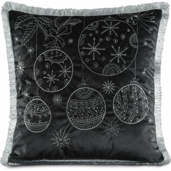 Eurofirany vianočná HOLLY ČIERNA 45 x 45 CM