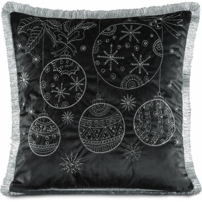 Eurofirany vianočná HOLLY ČIERNA 45 x 45 CM