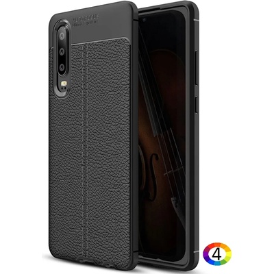 Huawei P30 Удароустойчив Litchi Skin Калъф и Протектор