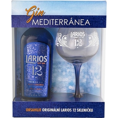 Larios 12 Premium Gin 40% 0,7 l (dárkové balení 1 sklenice)