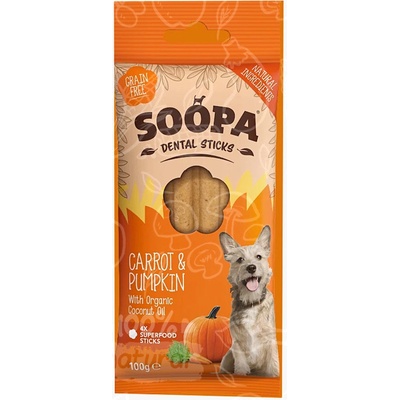Soopa Pets Dentální tyčinky Soopa s mrkví a dýní 100 g