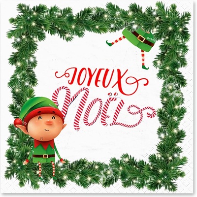 Homéa Салфетки в комплект от 20 бр. 33x33 cm Prankster Elf - Homéa (6SNL549)