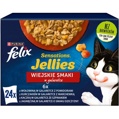 PRUNA Felix Sensations Jellies Směs v želé 24×85 g