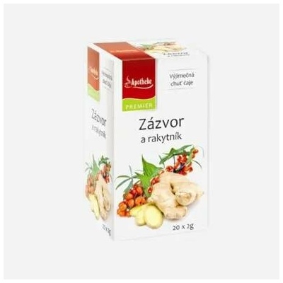 Apotheke Natur Zázvor a rakytník ovocný čaj napomáhá k trávení dýchání a duševní pohodě 20 x 2 g