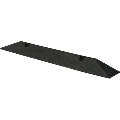 Černý plastový parkovací doraz CarStop - délka 78 cm, šířka 10 cm, výška 6 cm