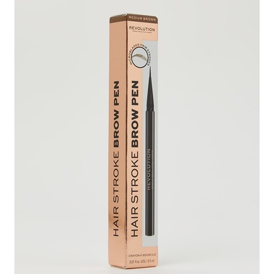 Makeup Revolution Hair Stroke Brow Pen fix na obočí Medium Brown 0,5 ml – Zboží Dáma