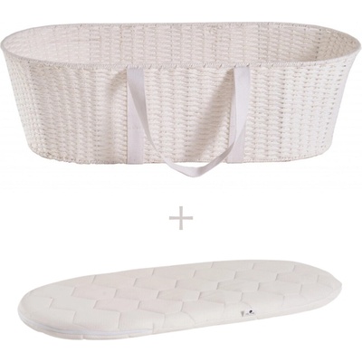 Ahojbaby Mojžišov kôš pre bábätko Paper Dream white + matrac Basic