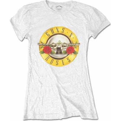 Guns N Roses tričko Classic Bullet Logo Skinny white