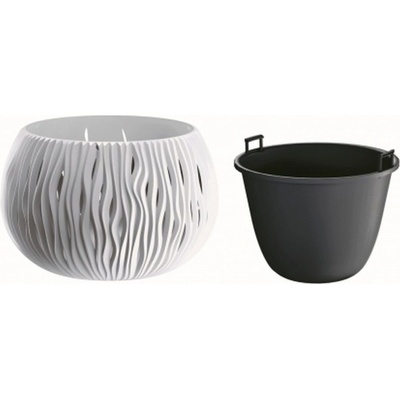 Prosperplast Sandy Bowl kvetináč 29 cm biela DSK290