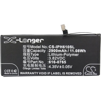 Cameron Sino iPhone 6 Plus 5.5 CAMERON SINO Li-Polymer батерия 3.82V/2900mAh, съвместима с Apple 616-0765, ЧЕРНА CS-IPH610SL (CS-IPH610SL)
