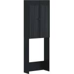 vidaXL Тоалетна Шкаф ALKMAAR Черно 66 x 25, 5 x 190 см (896256)