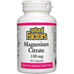 Natural Factors Magnesium Citrate, 150 mg, 90 капсули, Natural Factors (1652 NF)