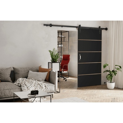 KIER Posuvné dvere LORNI PLUS Čierna 70 cm