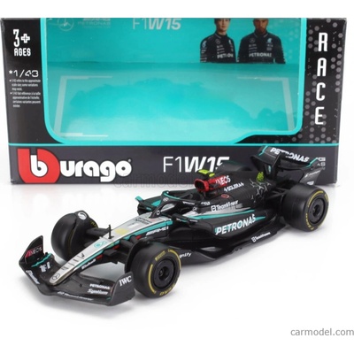 Bburago Mercedes gp F1 W15 Eq Performance Team Amg Petronas Motorsport N 44 Season 2024 Lewis Hamilton Černá Stříbrná Zelená 1:43