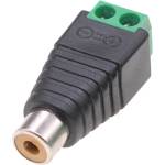 DeTech Конектор DeTech, RCA F - Screw Terminal, 10pcs. , Black - 17176 (DE-17176)