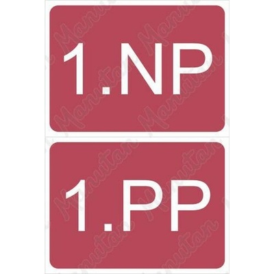 Označení podlaží - poschodí, plast 210 x 148 x 0,5 mm A5 1PP/6NP