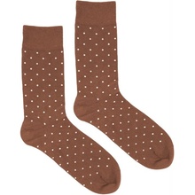 Ponožky s puntíky Hnědé