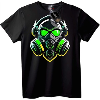 NOONEBRAND Тениска с Газова Маска - 5XL, Black