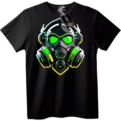 NOONEBRAND Тениска с Газова Маска - 5XL, Black