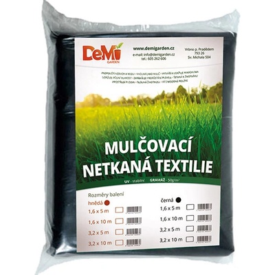 Juta netkaná textilie 3,2 x 10 m 50 g/m² černá